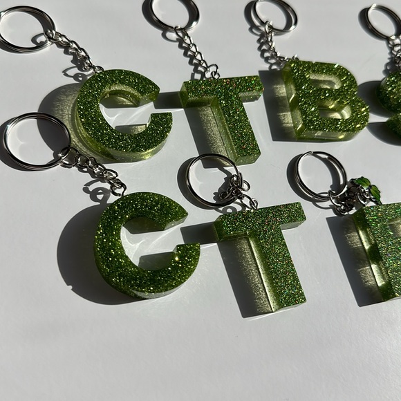 Green Letter Keychain - Picture 6 of 14